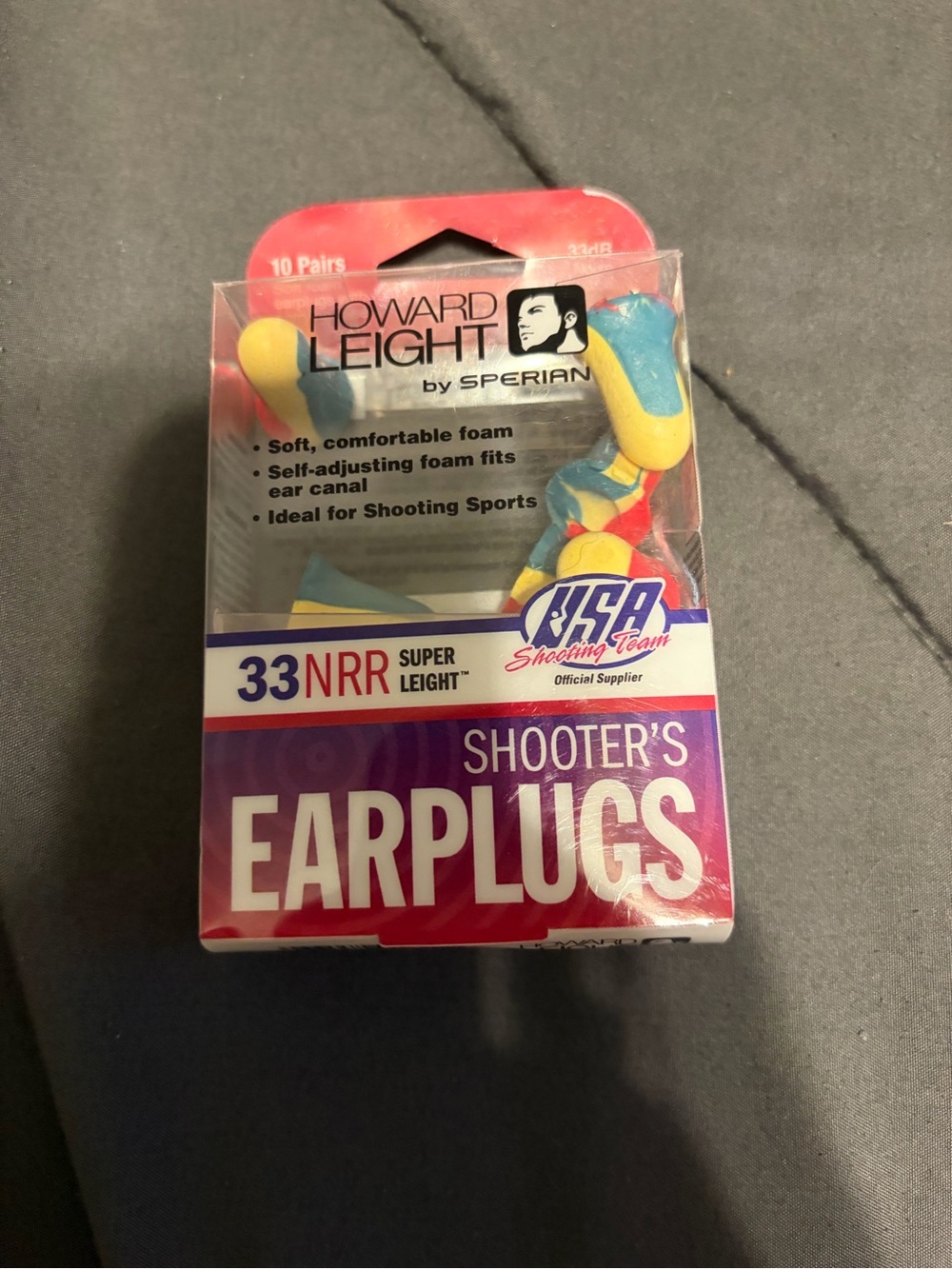 Howard leight by sperian ear plugs (6 pairs and clear case)
